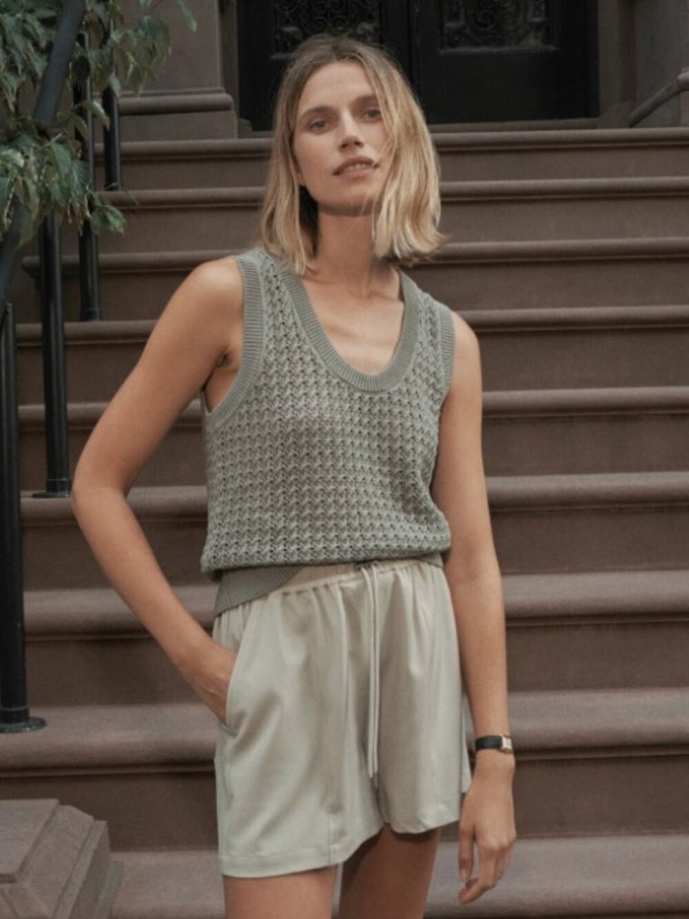 Ferns Open Knit Tank